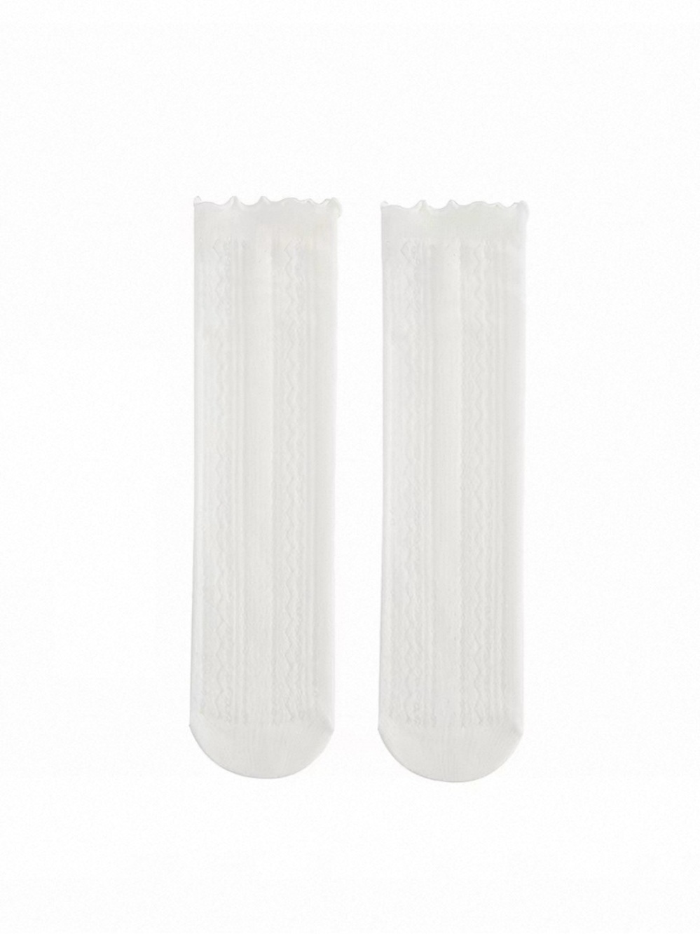 White Knit Crew Socks for Men - Classic Comfort